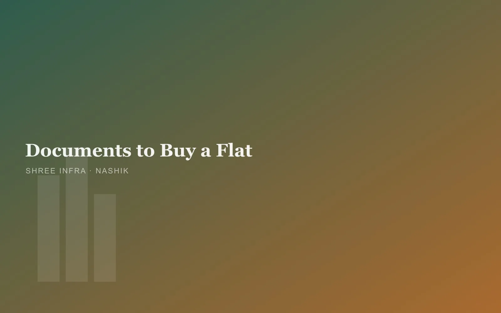 Documents required to buy a flat in Nashik checklist