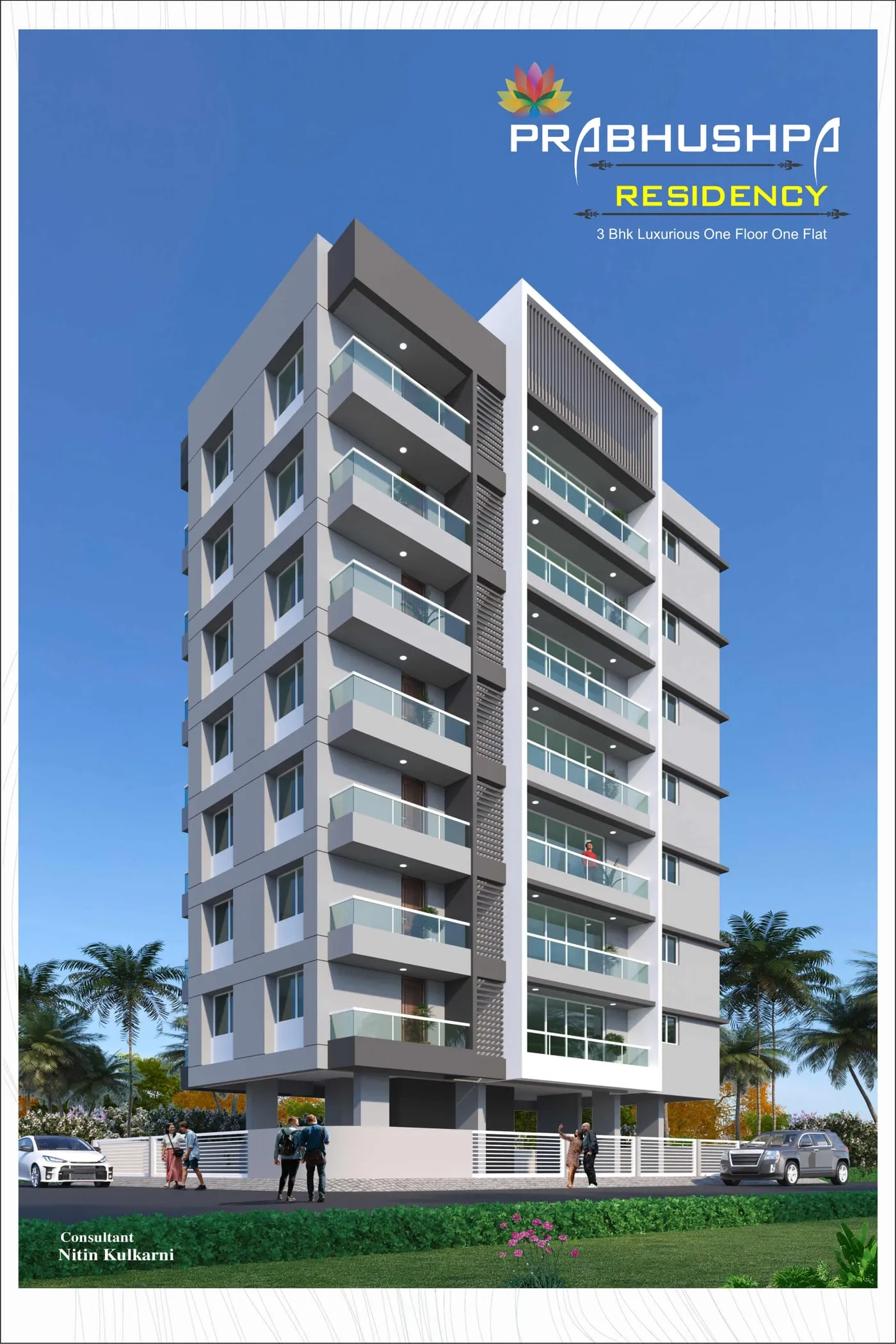 Prabhupushpa Residency typical floor plan (1st to 7th floor)