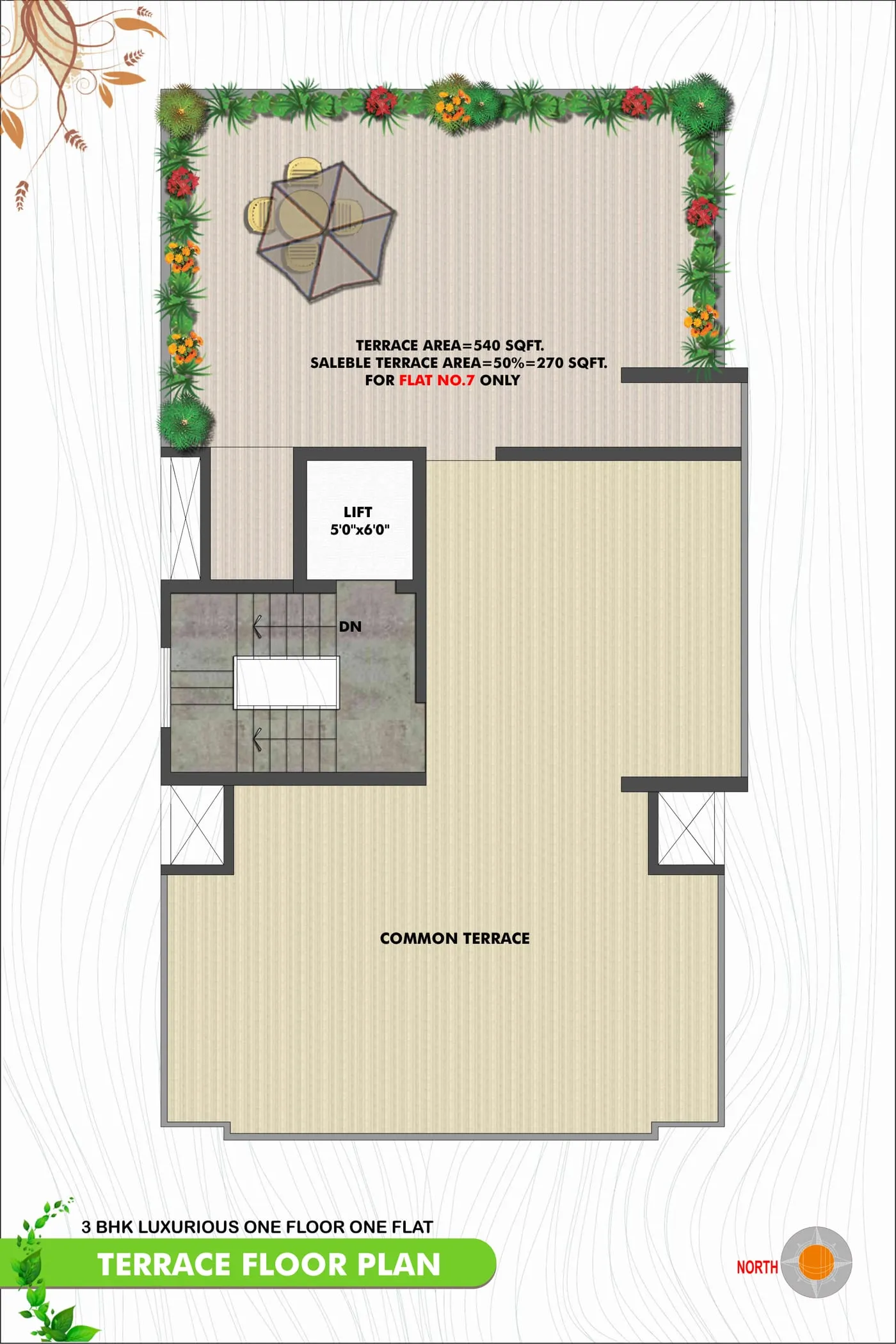 Prabhupushpa Residency terrace floor plan