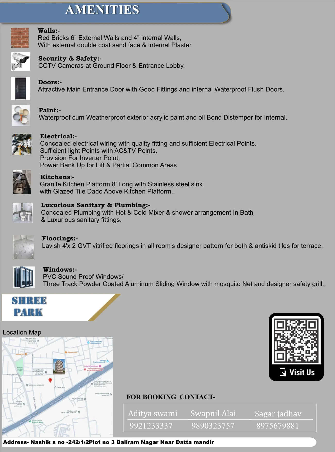 Shree Park location map, Baliram Nagar, Nashik